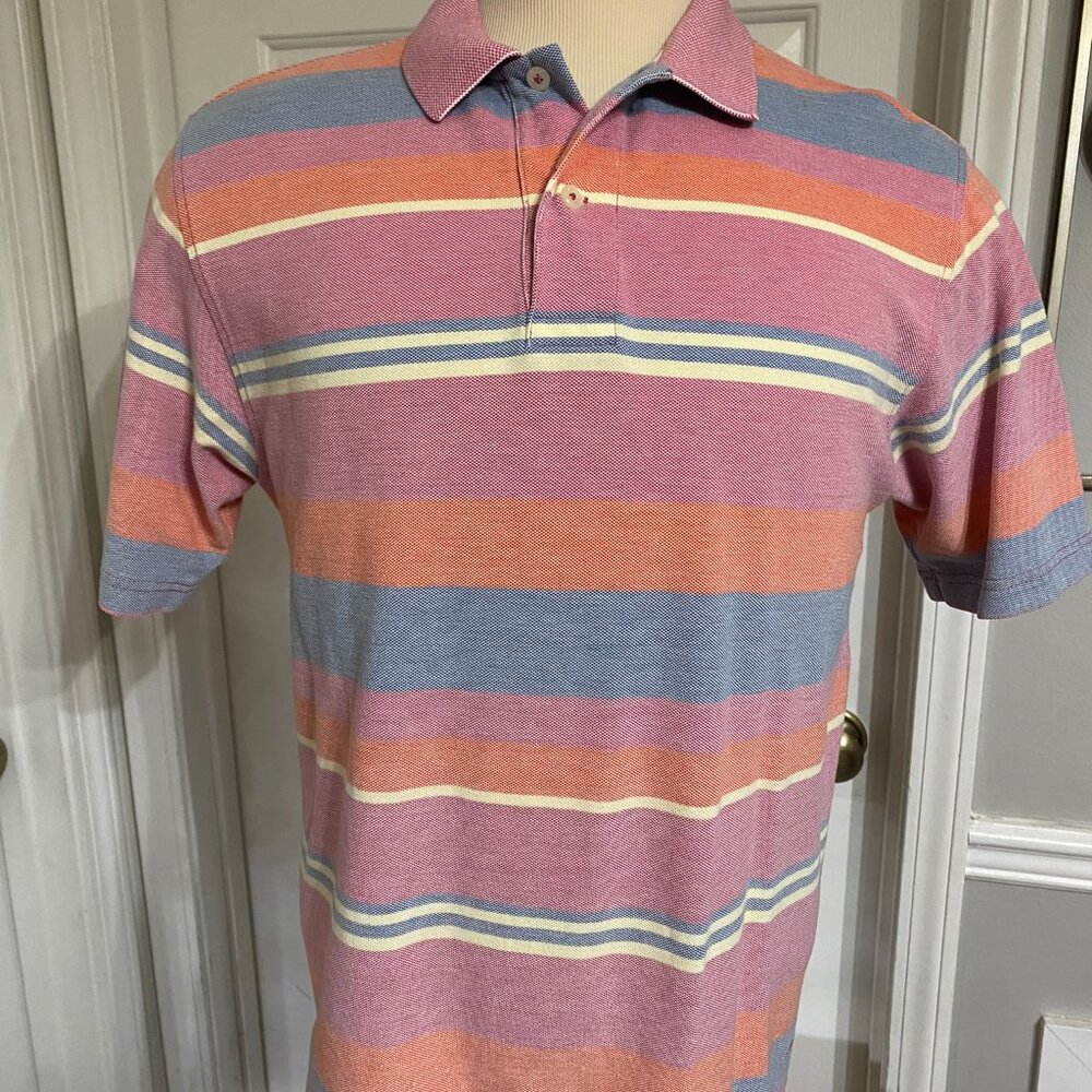 Lg Daniel Cremieux Mens Multi-Colored Polo Shirt